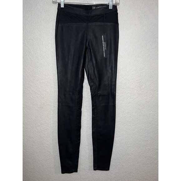 BLANK NYC Black Vegan Leather & Suede Leather Pants Leggings Women's 24 NWTS (k) - Picture 6 of 12